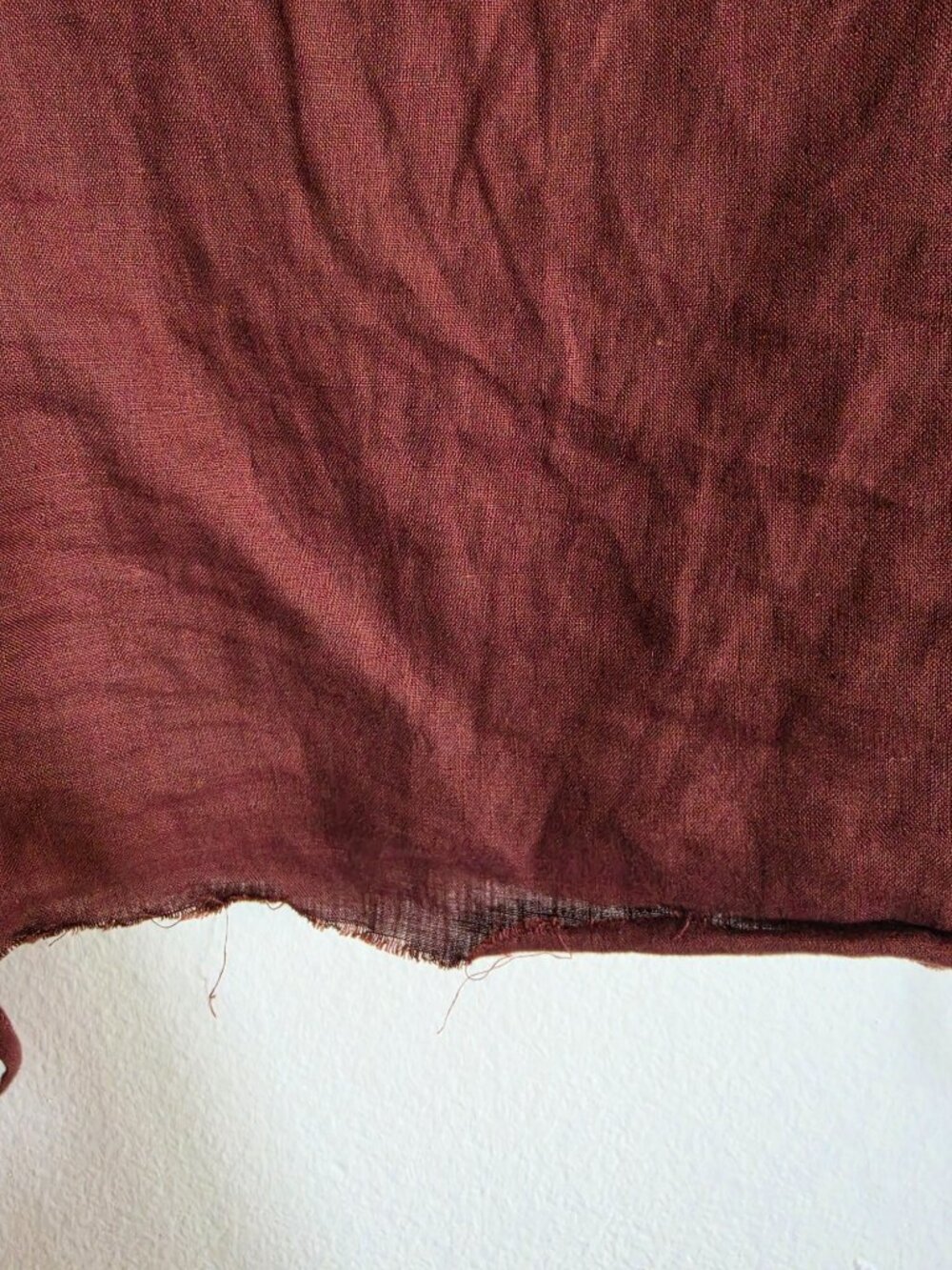 Rachel Zoe 100% Linen Burgundy Side Tie Tank Top XL Boho - Picture 4 of 5